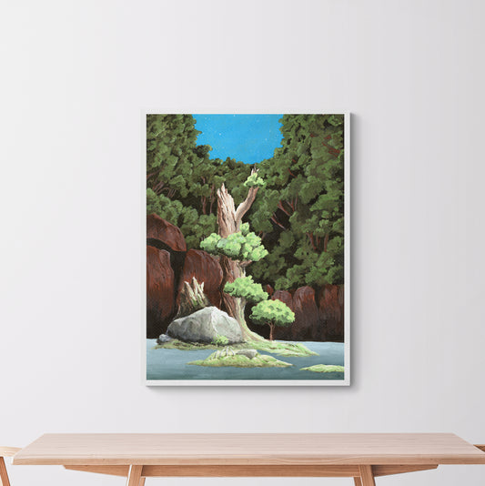 island in the forest from princess mononoke