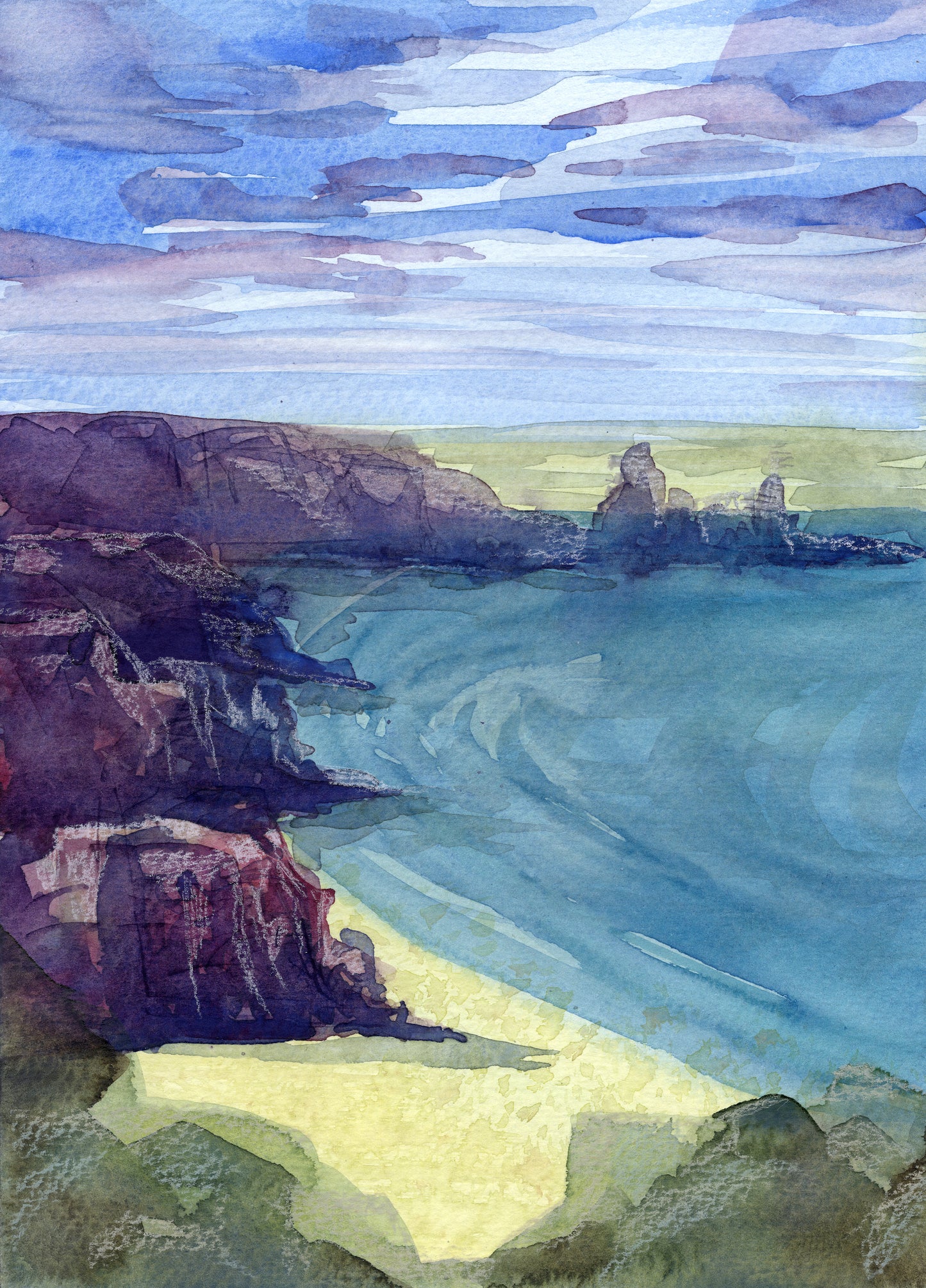 coast of cornwall art print